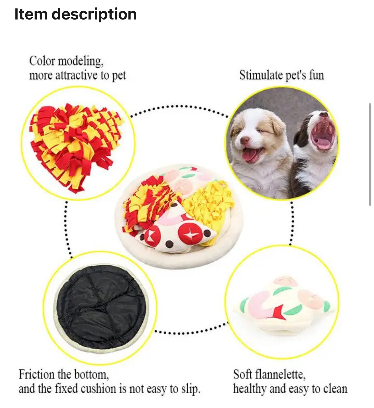 Large Pizza Snuffle Mat